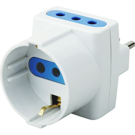 Presa spina triplo schuko adattatore 10a (1/2)