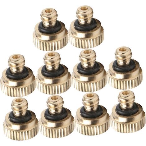 10pcs Low Pressure Misting Nozzles for Garden Hose Outdoor Cooling and Plant Hydration (1/5)