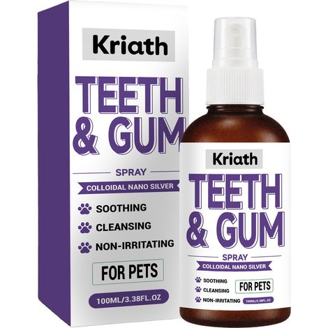 Spray buccal rafraîchissant pour chiens et chats – Convient à la gueule des animaux – Aide à lutter contre la plaque dentaire et les caries – Détoxifiant dentaire (1/5)