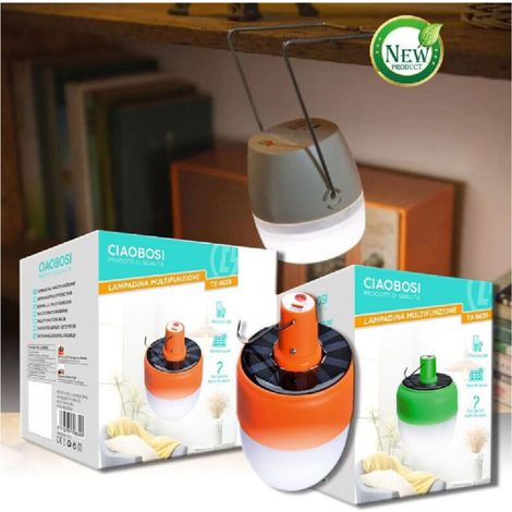 Lampe De Camping Solaire Portable à Led, Rechargeable Par Usb, Lanterne à Crochet Tx-9639 (1/5)