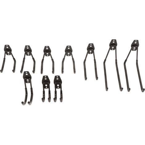 Crochets doubles muraux de garage, crochets métalliques utilitaires de type U et J pour outils électriques (1/5)