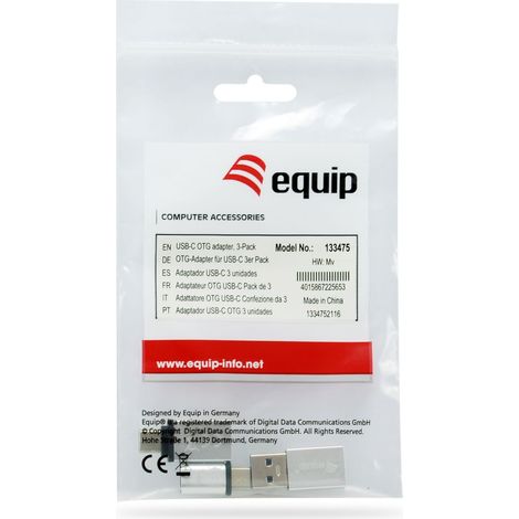 EQUIP 133469 USB C auf Dual 3,5 mm Kopfhörer DAC Adapter