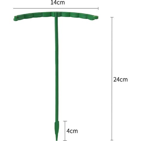 (24 cm - 1 pièce) Support à plantes en plastique pour fleurs, serres et compositions florales - Support de fixation pour tiges de jardin (1/4)