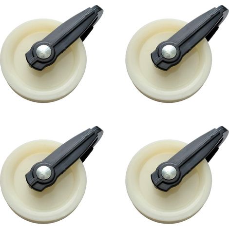 Poulie en nylon de 6,35 cm de diamètre (2-1/2 po) - Poulie d'extérieur durable et fluide pour corde de 6,35 mm (1/4 po), lot de 4 (1/5)