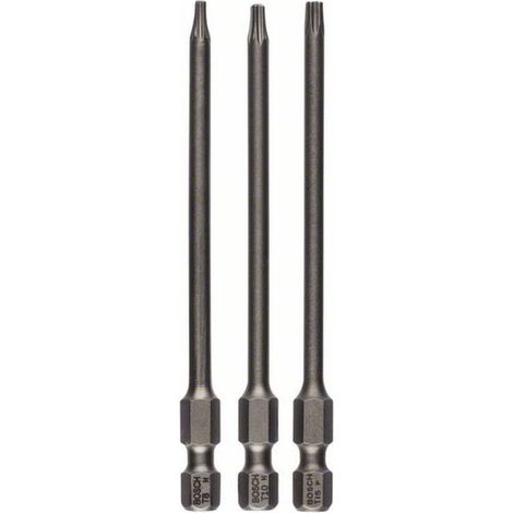 Jeu d'embouts de vissage extra-durs Bosch, 3 pces T8, T10, T15, 89 mm -2607001759 (1/2)