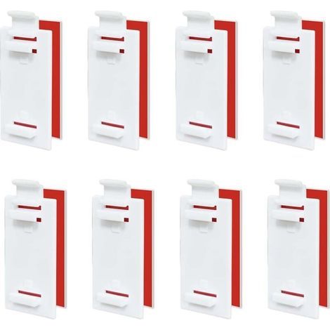 Lntyq 8 Fixation Store sans Percage, Supports De Stores Enrouleurs, Supports Adhésifs Courts pour Store, Store Double sans Perçage Fixation Store, pour Stores Enrouleurs, Volets Occultants (1/5)