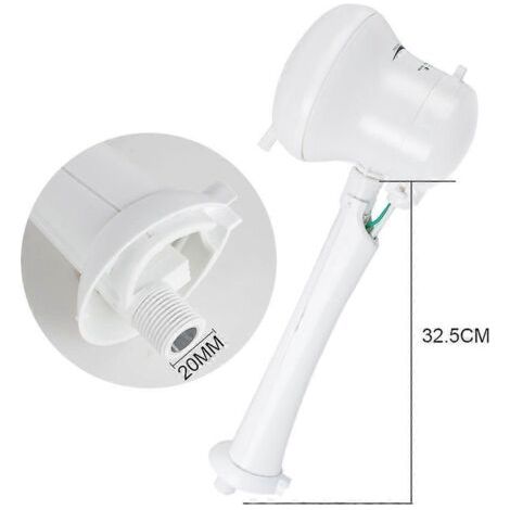 Support de pommeau de douche chauffant rapide GETIT, couleur blanche, support de pommeau de douche électrique (1/3)