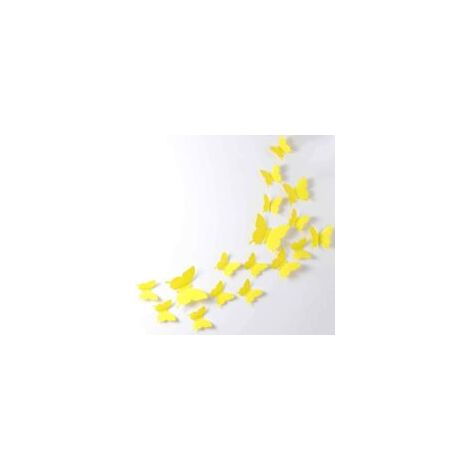 24 abnehmbare 3D-Schmetterlings-Wandaufkleber - Crezuo