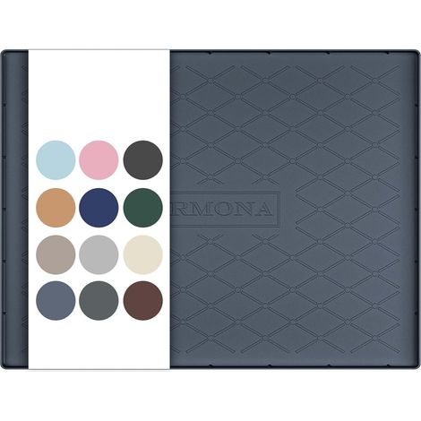 48 B x 71 L cm Waterproof Silicone Under-Sink Mat, Under Sink Protection, Under Sink Organizer, Kitchen and Bathroom Mat, Sink Bottom Mat (Dark Grey) (1/5)