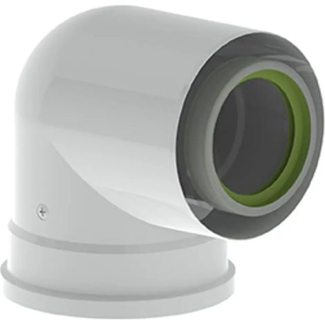 Remeha Coude 90 Grd AW, concentrique, DN 80/125, 7648006