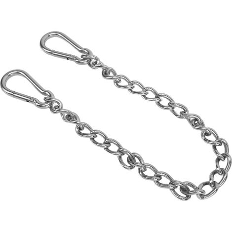 Chaîne d'extension pour sac de sable, résistante à la rouille, haute capacité de charge, en acier inoxydable chromé, réglable, pour chaise suspendue de hamac d'extérieur, 660 mm / 26 pouces (1/5)