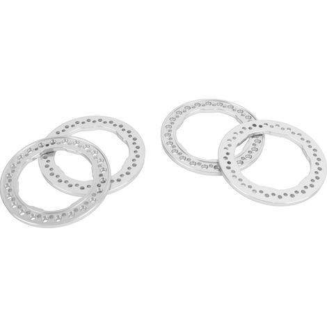 4-teilige 1,9-Zoll-Aluminium-Ersatz-Außenfelgen-Sicherungsringe für Traxxas 1/10 RC-Cars, silber (1/5)