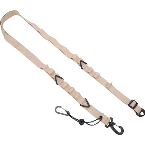 Sangle de rangement multifonctionnelle en nylon antidérapant avec anneau triangulaire pour accessoires de camping, couleur kaki. (1/5)