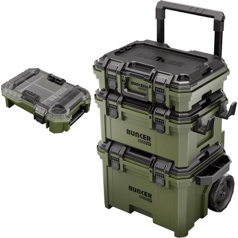 Draper 31644 BUNKER Load-Up Tool Stacking Case System 9 Piece + Small Organiser (1/3)