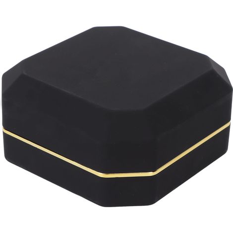 Boîte à bijoux élégante avec éclairage pour bracelet, idéale pour demande en mariage et rangement voyage (1/5)
