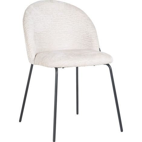 Chaise Alyssa fusion - Crème et pieds noirs (1/5)