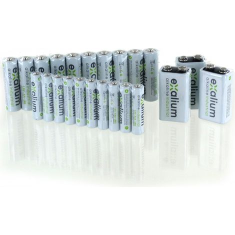 LOT DE PILES X10 AA LR6 + X10 AAA LR3 + X3 6LR61 9V EXALIUM