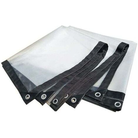 Bâche de protection transparente 2x3m – Imperméable, anti-moisissure, résistante au froid – Œillets en acier inoxydable pour fixation (1/5)