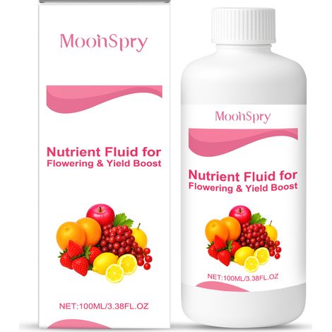 MOONSPRY flower nutrient solution, plant fertilizer for flowers and fruit, bloom promoter and plant nutrient solution (1/5)
