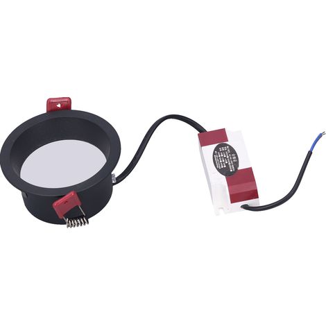Luminaire encastré anti-éblouissement profond, projecteur étroit en aluminium, gradation 3 couleurs, AC180-265V, pour plafond (1/5)