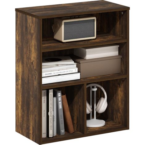 Étagère, Bibliothèque À 3 Niveaux, 30 X 60 X 71 Cm, pour Salon, Chambre, Bureau, Couleur Pin Ambré (1/5)