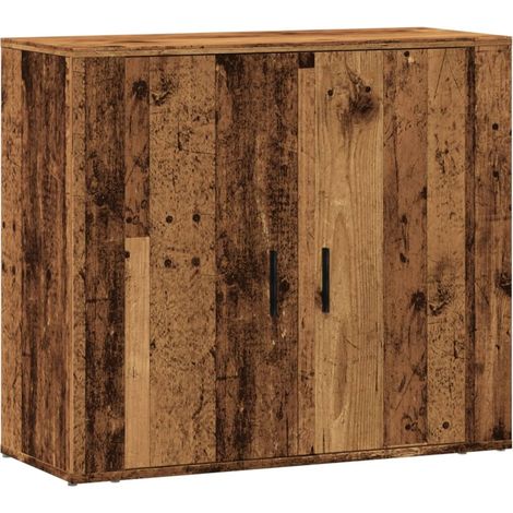 Aparador cómoda cómoda mueble mueble de almacenaje organizador cocina salón salón madera vieja 80 x 33 x 70 cm madera contrachapada marrón 020036611