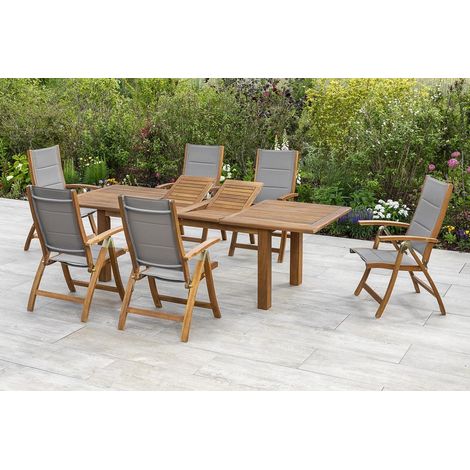 Acapulco Set 7tlg 6x Klappsessel 1x AZ-Tisch