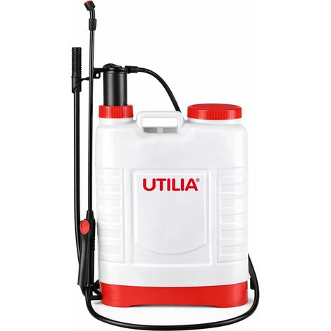 POMPA A SPALLA PRESSIONE PLASTICA LT 16 CON LANCIA E UGELLI UTILIA (39994) (1/5)
