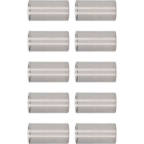 M12 Edelstahl A2 Rundmuttern, 10er-Pack, Innengewinde-Gewindestangenverbinder, hochbelastbare Schraubenbefestigung (1/5)