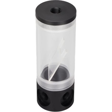 Flüssigkeitskühlbehälter für PC, Länge 14 cm, 4 Löcher mit 50 mm Durchmesser, CNC-gefräst, G1/4 Gewinde, aus Acryl. (1/5)