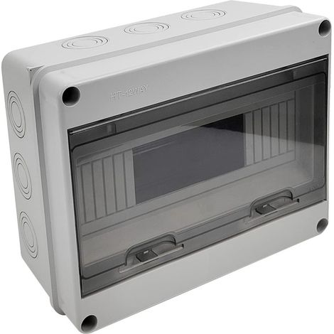 Coffret Electrique Etanche Exterieur , 12 Modules, HT-12 ABS de Surface en Plastique, Boite de Boitier Etanche Electrique Exterieur, Armoire de Contrôle, Boitier de Jonction (1/5)