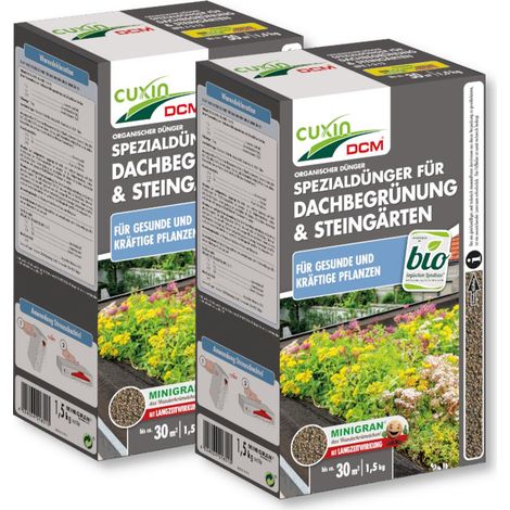 Cuxin DCM Spezialdünger für Dachbegrünung & Steingärten 3 kg organisch Dünger