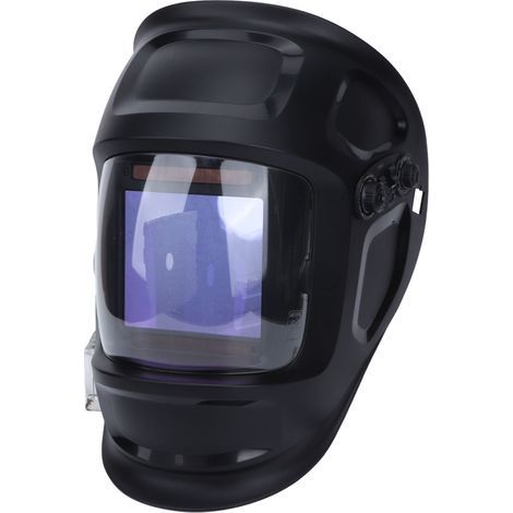 Automatic welding helmet, large welding helmet with 4 arc sensors and solar panel for TIG MIG welding (black) (1/5)