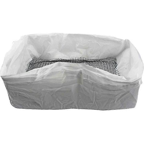 Lot de 10 sacs à litière réutilisables pour chat avec bords élastiques, filtres en maille lavables pour tamiser les déchets, inserts de bac durables (1/4)