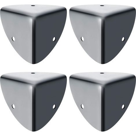 Protection Coin de Table Protection d'angle en Métal Antirouille Protecteur et Décoration Antichoc de Sécurité pour Tables et Meubles Pointus, 4Pcs, Noir Mat, EBJ039B-4P (1/4)
