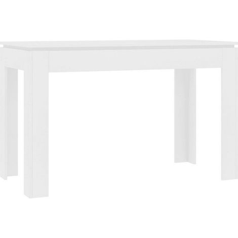 Les Tendances – Table de salle à manger rectangulaire en bois MDF blanc – 120 cm x 76 cm x 60 cm – 4 places – Design épuré et durable (1/4)
