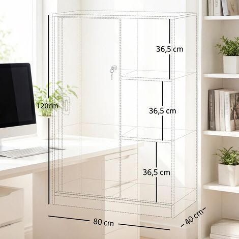 Armoire de rangement pour documents moderne, meuble de bureau à tiroirs, placard de stockage professionnel (unité seule, sans caisson) (1/5)