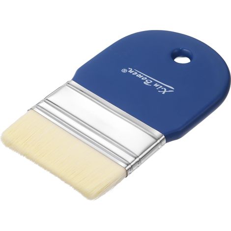 Pinceau Plat De 3" De Largeur Pinceaux À Poils Nylon Bleu (1/5)