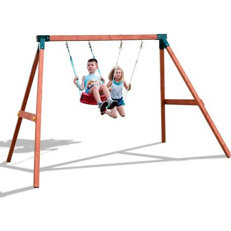 Altalena da esterno in legno Fungoo FLY 2.0 gioco in legno per giardino