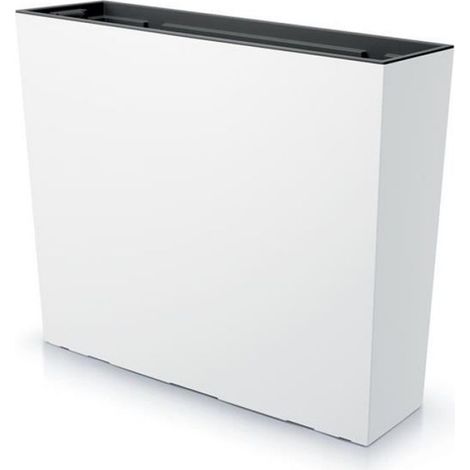 Jardinière - Bac À Fleurs - Plastique Résistant Aux UV - Pour Intérieur Et Extérieur - 580 X 180 X 498 Mm - Blanc - 1 Pièce (1/3)