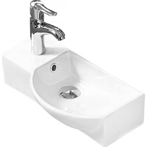 Mexen Hugo Aufsatzwaschtisch rechts 45 x 24 cm, Weiß - 21254500R (1/2)