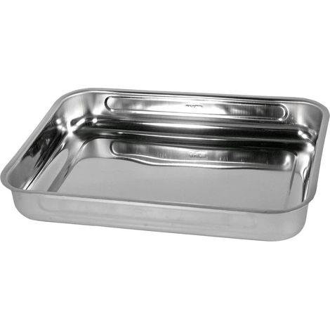 ROSTIERA TEGLIA RETTANGOLARE IN ACCIAIO INOX 35X26 (1/2)