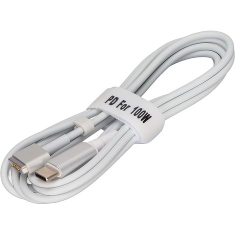 Câble de charge rapide PD 100W pour tablette OS, 2 mètres, protection PTC, durable, Type C vers adaptateur MagSafe (1/5)