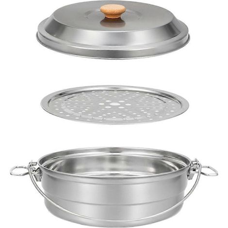 Cuiseur vapeur en acier inoxydable 304 texturé pour une utilisation extérieure, idéal pour la cuisson des légumes (1/5)