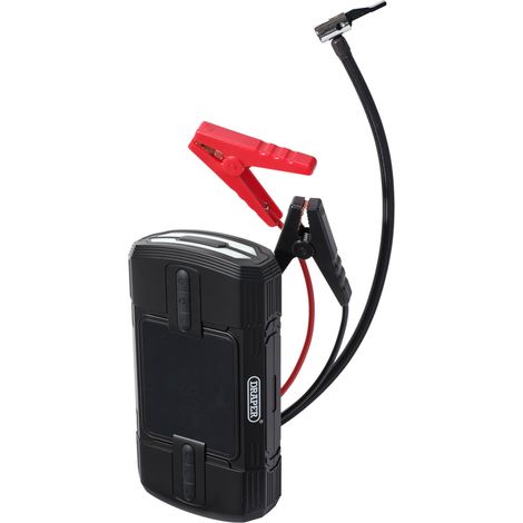 Draper 23722 12V Lithium Jump Starter and Tyre Inflator, 1200A