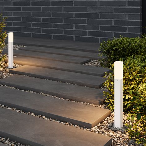 doporro Lampione da Giardino 3000K, Luminoso da Giardino IP65 Paletti Esterni Led 3.8x3.8x40.6cm in Alluminio per Giardini, Parchi, Aree Residenziali e Ingressi Deus Lumina, Sabbia bianco (1/5)