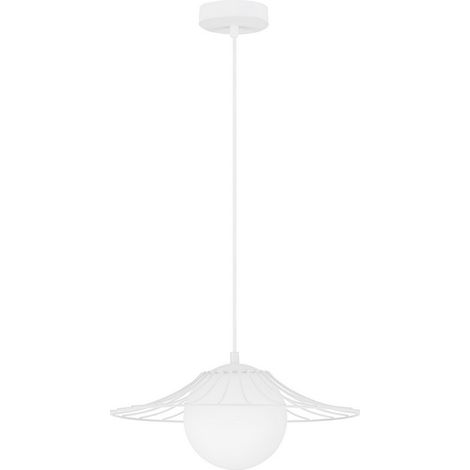 Merano Lachine Plafonnier Wire Frame en Métal Blanc Mat LED E27
