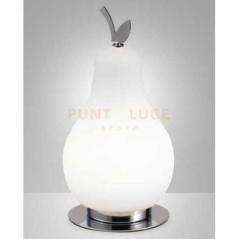 Lampada Fabas Collezione WILMA Tavolo Bianco Cromato 1 Luce Stile Moderno