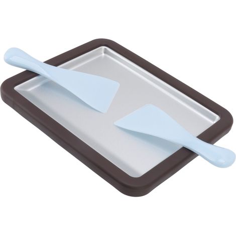 Eismaschine mit Rollen, schnelle Produktion, rostfrei, kleine Kühlplatte für Zuhause, Joghurtläden, Camping und Cafés. (1/5)