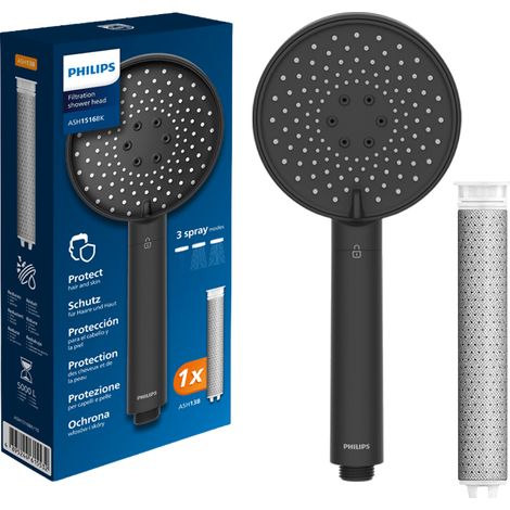 Philips Douchekop met Filter Zwart ASH1516BK (1/5)